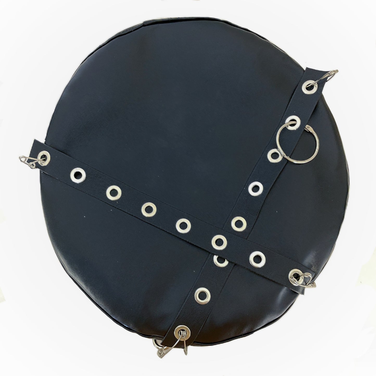 Pu Leather Punk Chain Studded Beret hat for girls