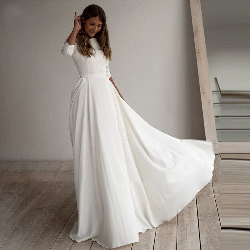 Long Temperament Commute Slim-fit Banquet Wedding Evening Dress for women