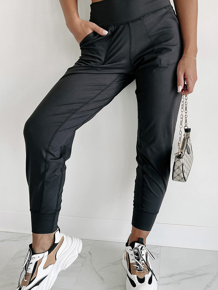 Fall High Waist Ankle-tied Pants For Women