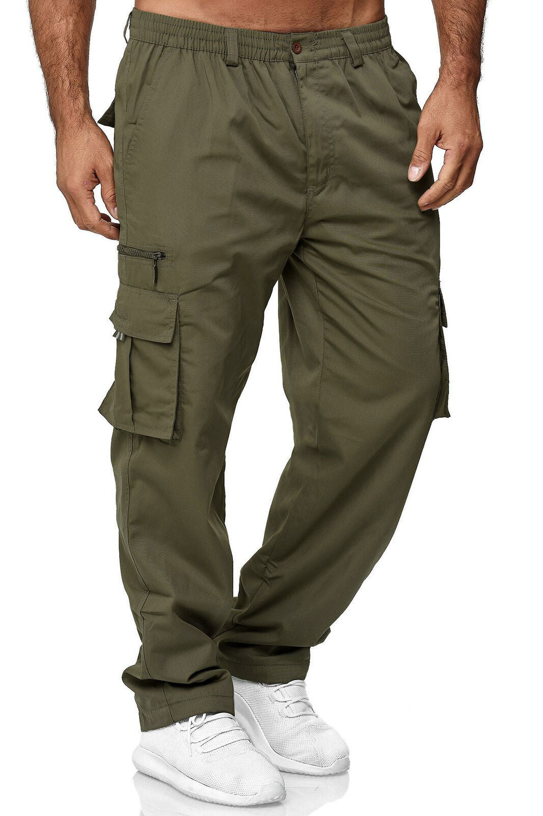 Casual Multi-pocket Loose Straight Cargo Pant For Men