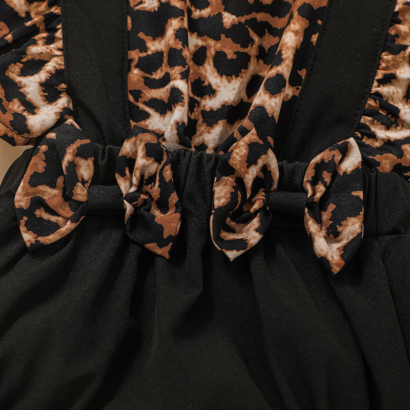 Triangle Leopard Print Rompers for baby