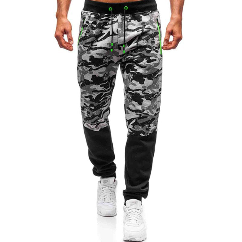 New Slim-fit Trousers With Camouflage Lace-up Trousers For Men