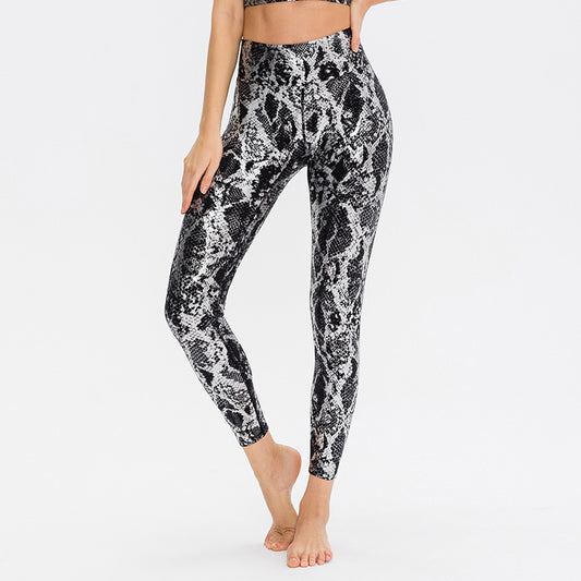 Snake Print Yoga Trousers For Women