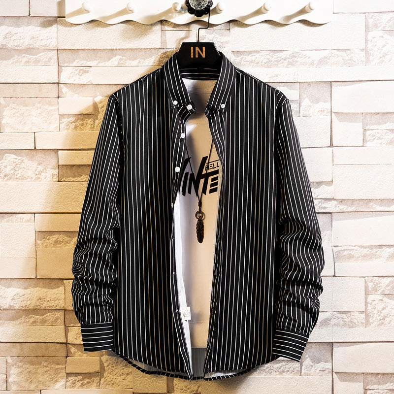 Men's Casual Striped Fashion Shirts Shirts Teens