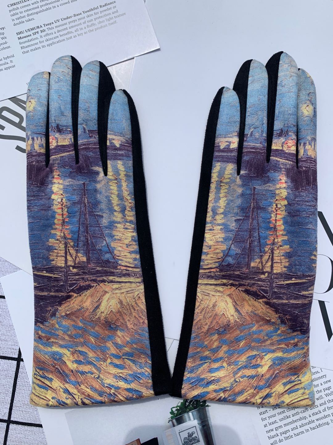 Autumn And Winter Fashion Trends Oil Painting Gloves for art laddies