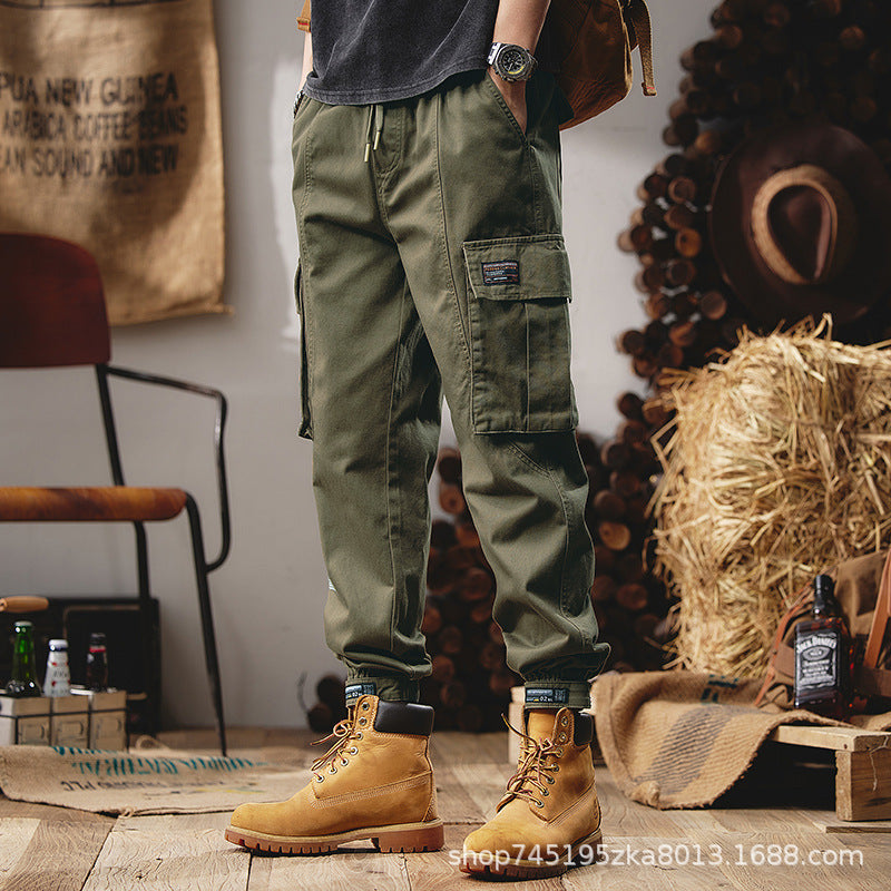 Loose Straight Heavy Cargo Pants  For Men