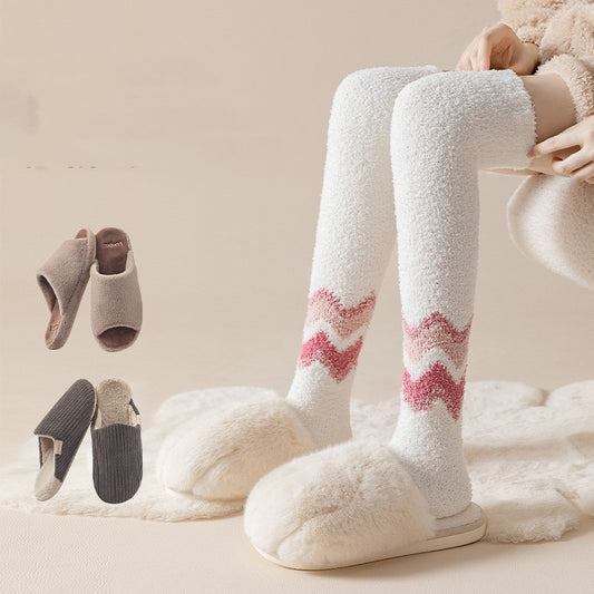 Long Tube Warm Keeping Floor Sleep Knee Socks for women
