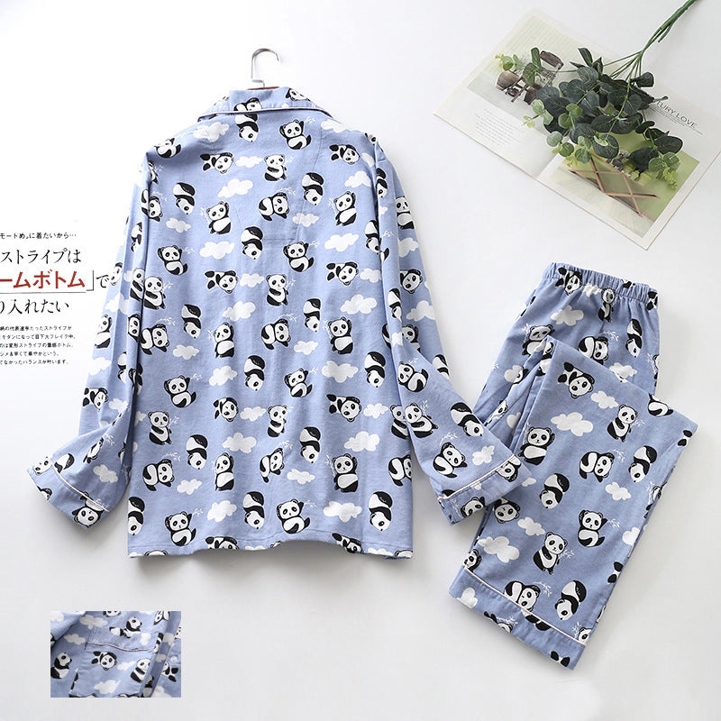 Printed Long-Sleeved Trousers Pajama Sets For Men