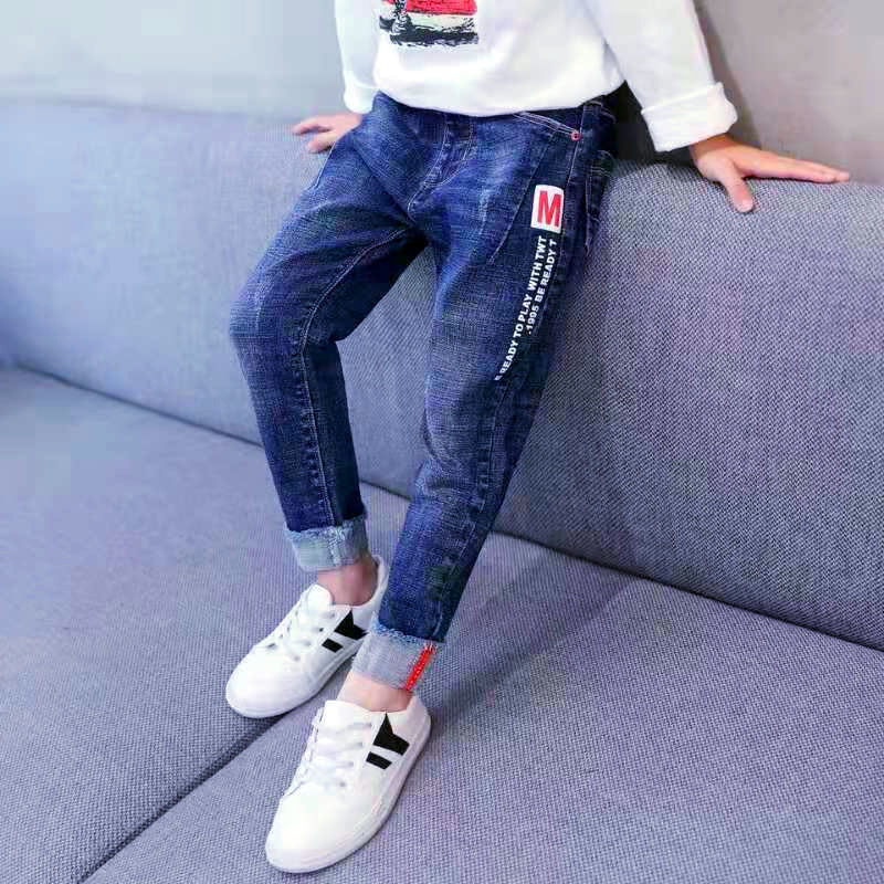 Autumn And Winter New One-piece Velvet Jeans for Boys