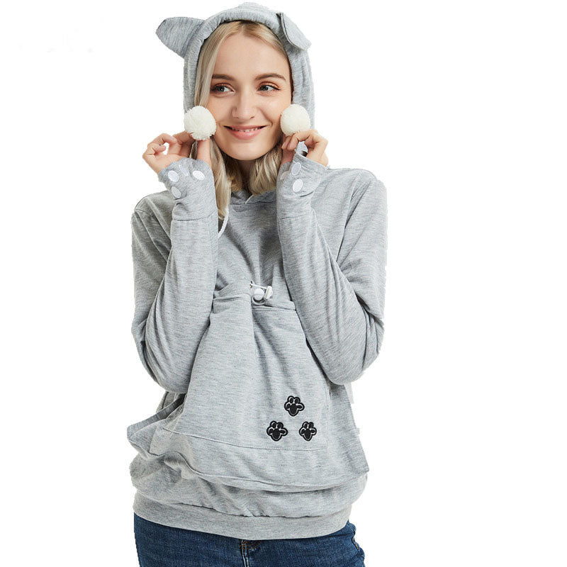 Pet Pocket Hoodies For Women