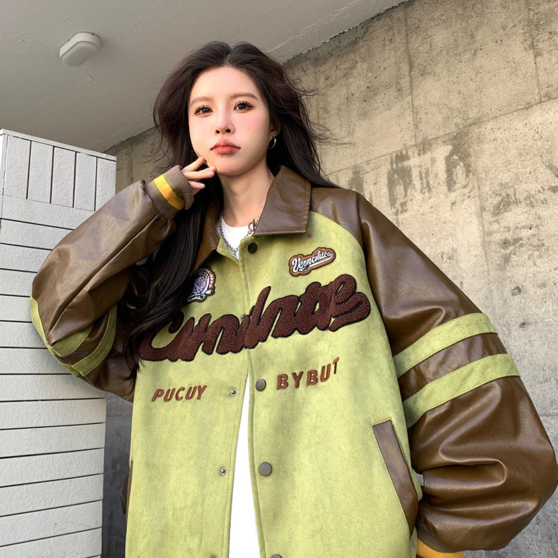 American Baseball Jacket With niche Design Sense for girls