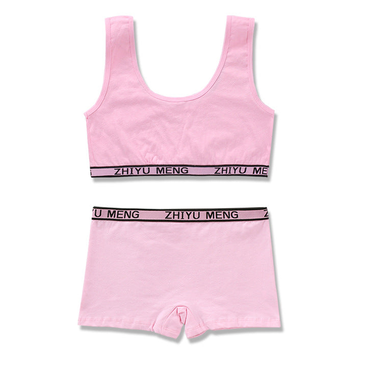 Pure Cotton Solid Color Underwear Set for girls