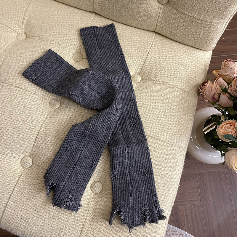 Knitted Long Dopamine Multi-color Gloves for women