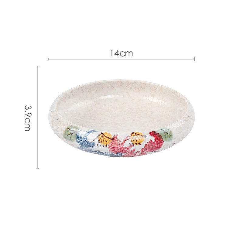 Japanese Hand-painted Ceramic Plates For Household Use