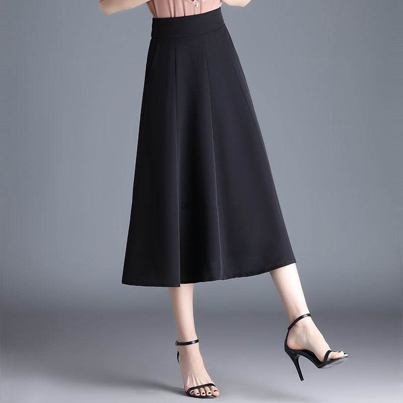 Thin Ice Silk Draping A-Line Small Umbrella Skirt For Women