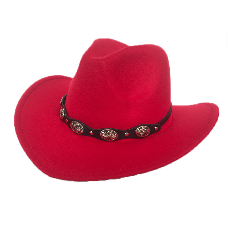 Punk Style Cowboy Hats And Felt For  Women