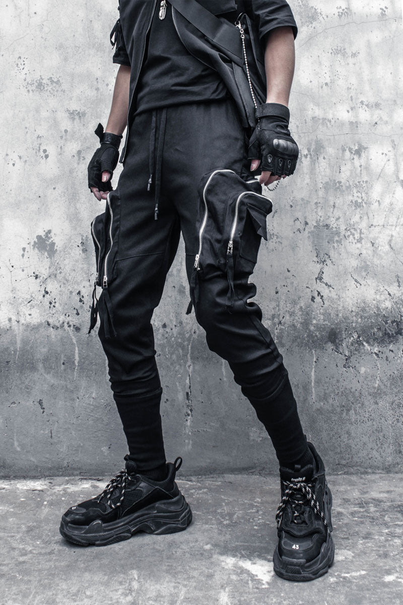 High Street Zipper Three-dimensional Big Pocket Cargo Pants