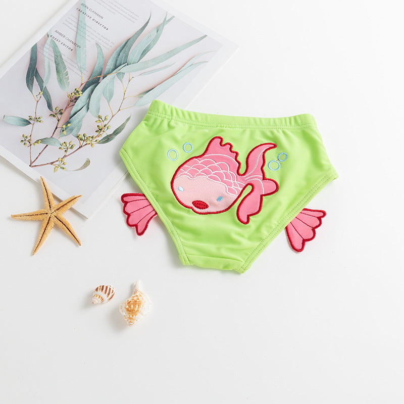 Swimming Trunks Cute Embroidered  bathing suit for girls