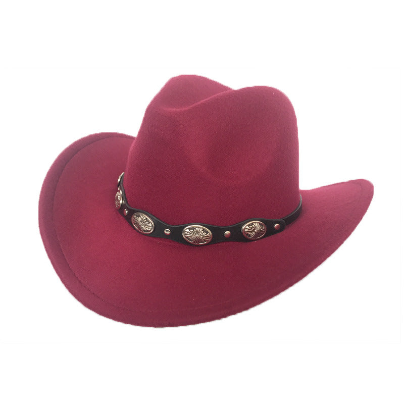 Punk Style Cowboy Hats And Felt For  Women