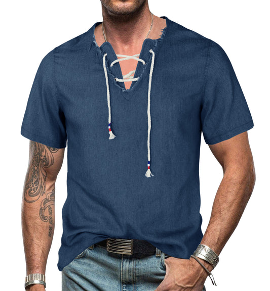 European And American Men's Denim Shirt