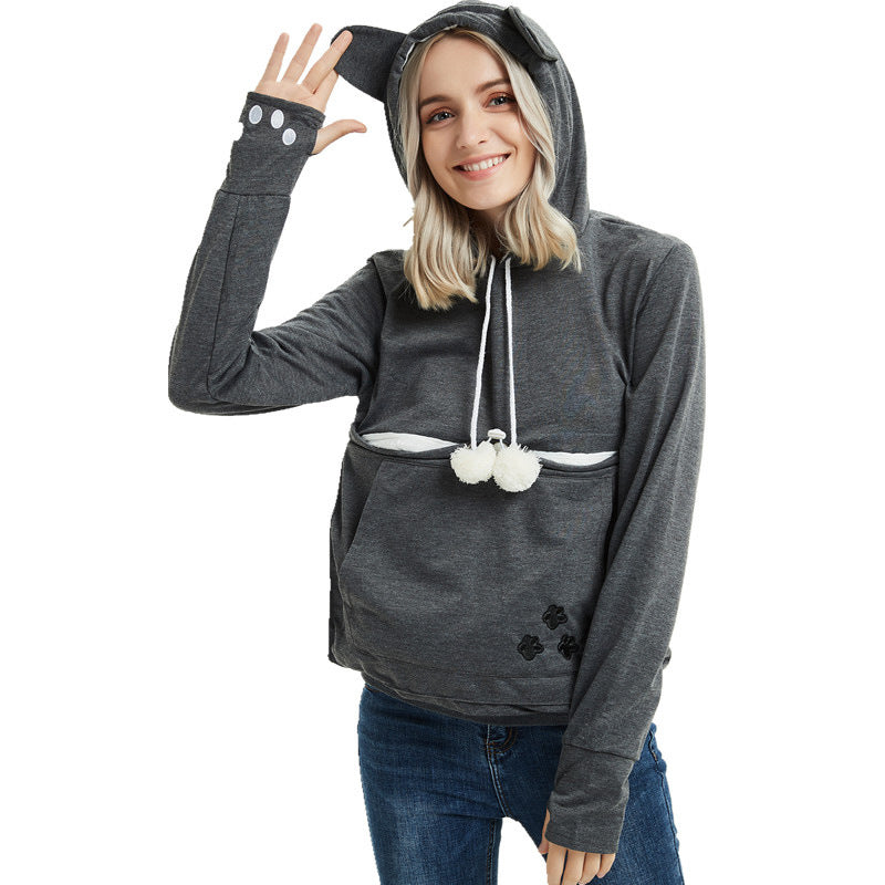 Pet Pocket Hoodies For Women