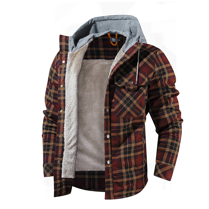 Lumberjack Plaid Hooded Jackets For Men