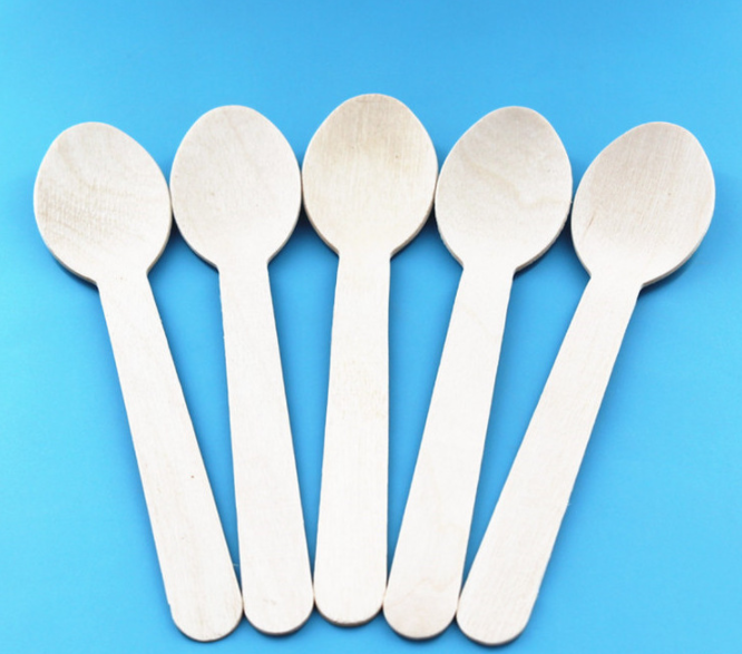 50pcs Disposable Wooden Spoons