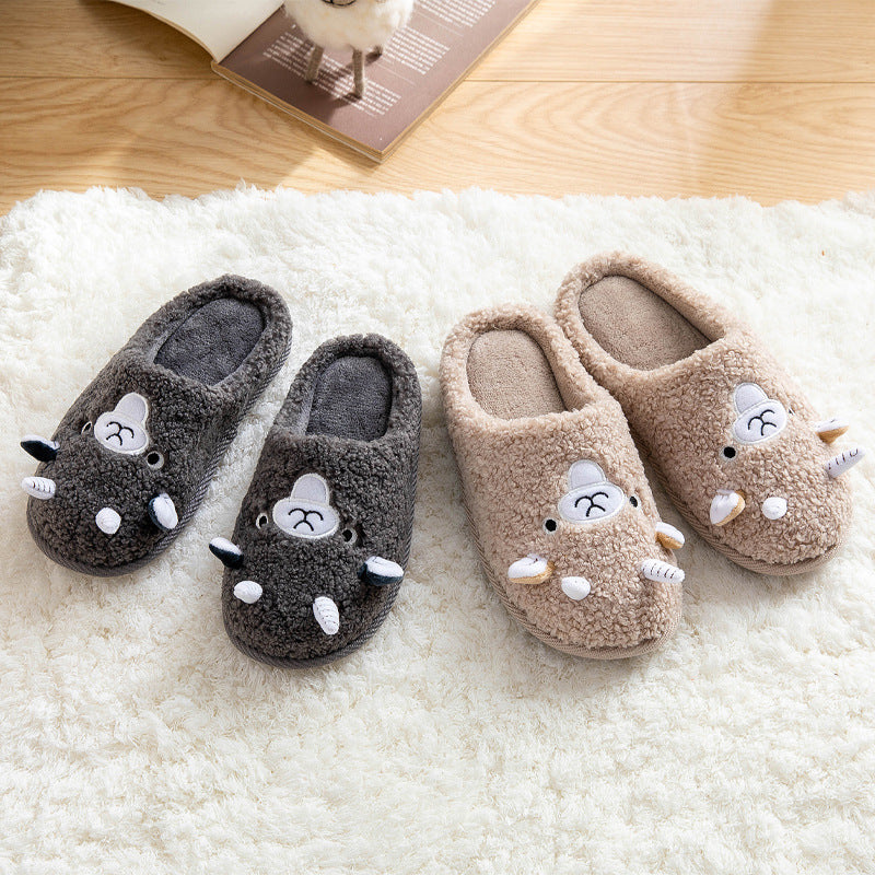 Indoor Household Wooden Floor Slippers For Boys And Girls