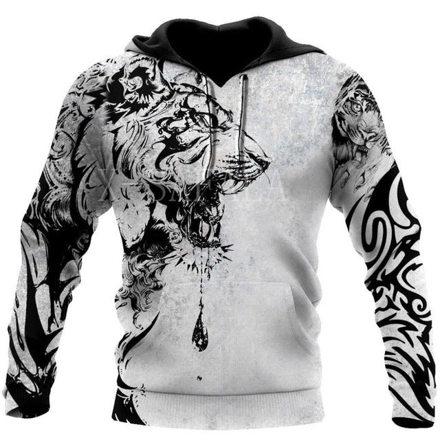 Hoodies For Men Cool Animal-print Street