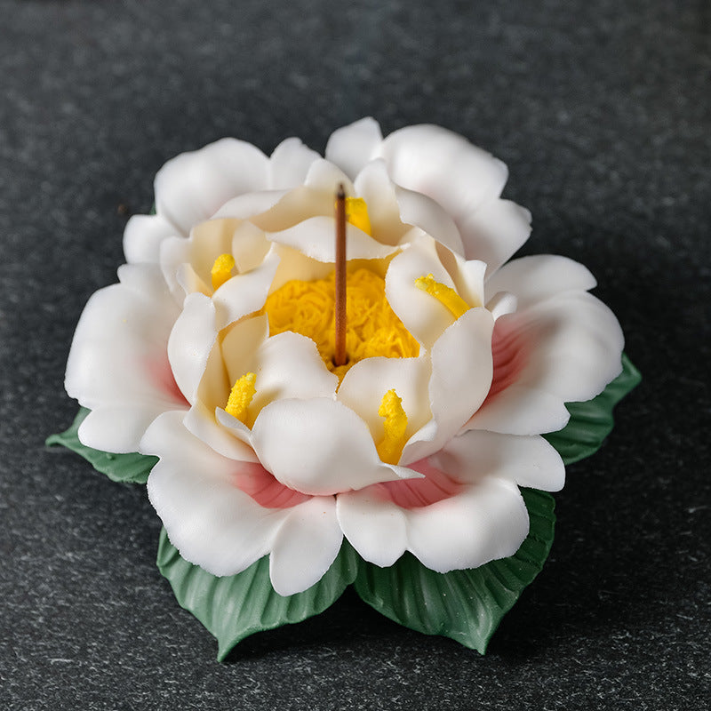 A Variety Of Handmade Lotus Ceramic Incense Plates