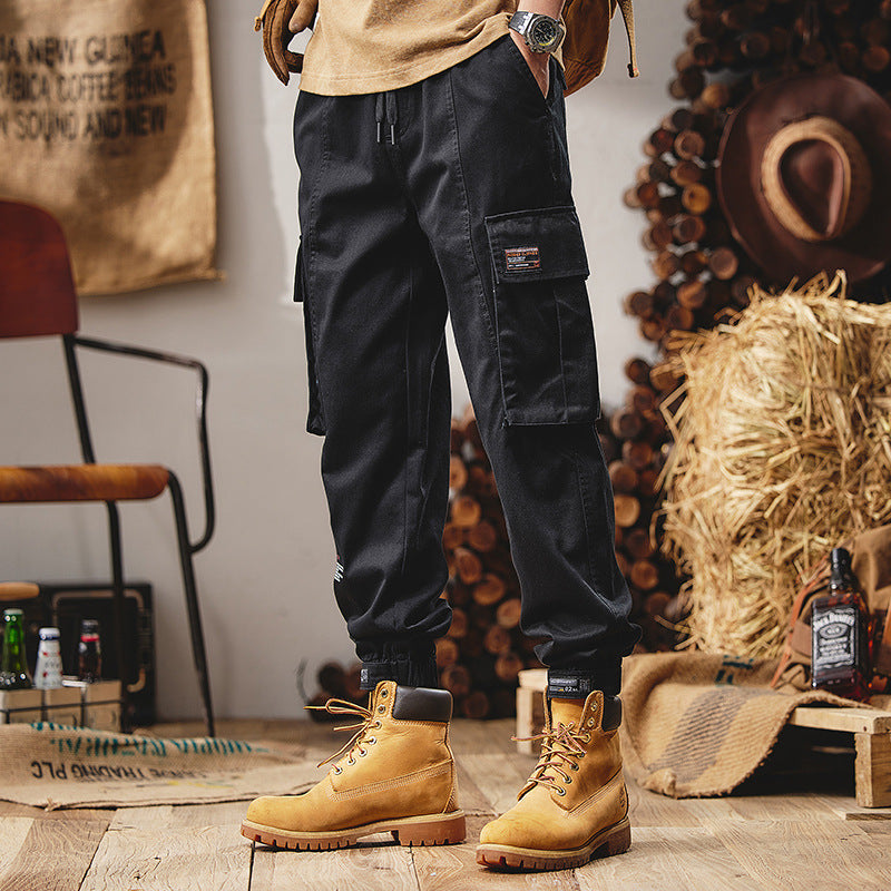 Loose Straight Heavy Cargo Pants  For Men