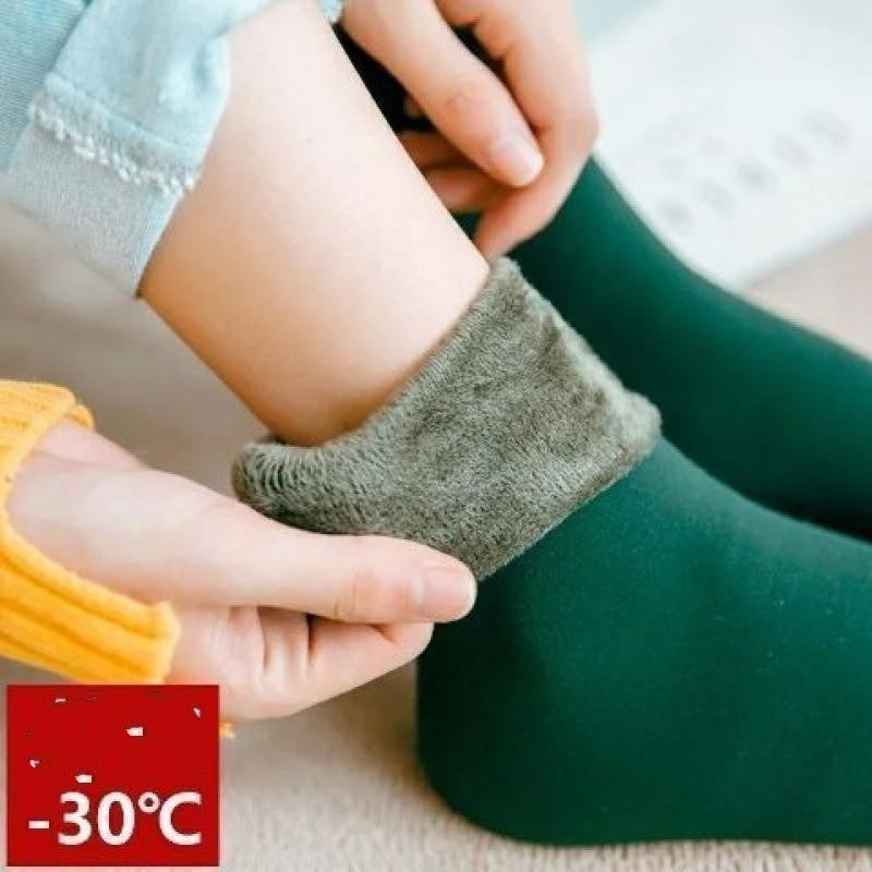 Thickened Velvet Cold Protection Warm Self-heating Snow Socks Men And Women Room Socks Tube Socks