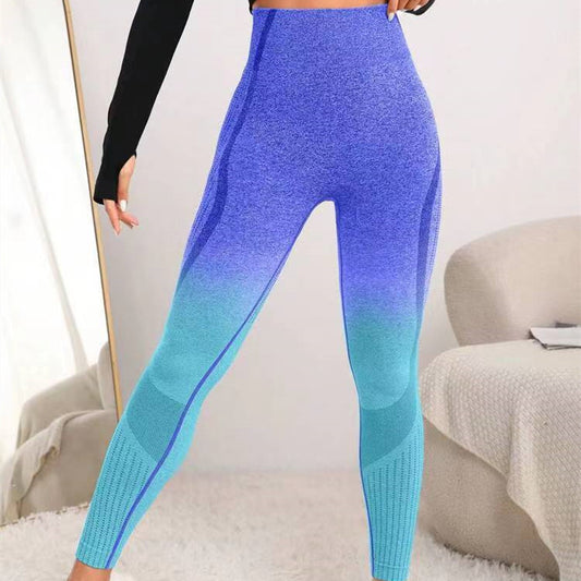 Seamless Camouflage Gradient Yoga Pants For Women