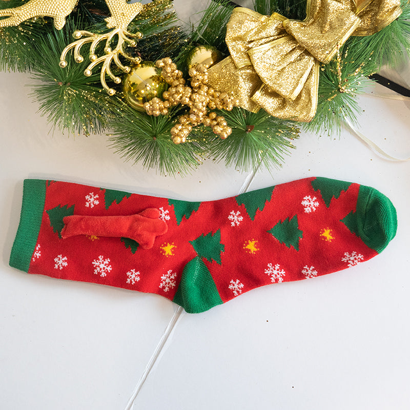 Fashion Simple Magnetic Christmas Socks For Men And Women