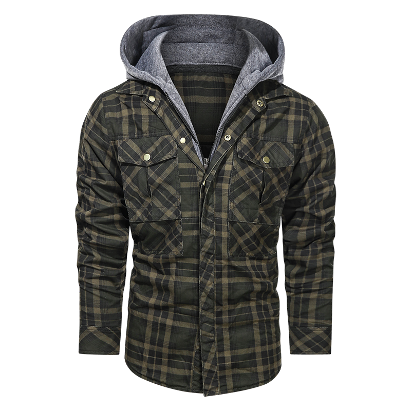 Thick Winter Detachable Hooded Jackets For Men