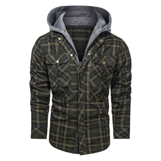 Thick Winter Detachable Hooded Jackets For Men