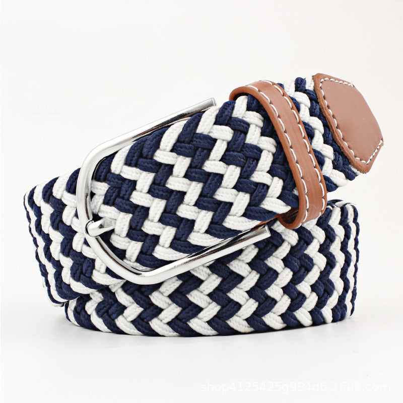 Elastic Woven Belt Corrugated All-match Casual belts for women