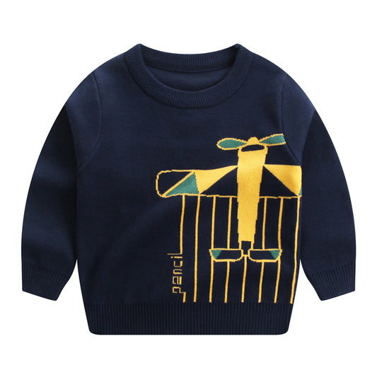 Autumn And Winter  Double-layer Cotton Sweater for boys