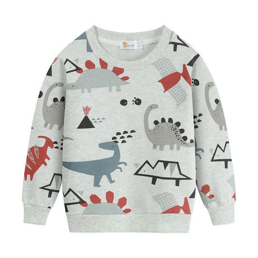 Knitted Terry Cotton Long-sleeved Sweater for boys