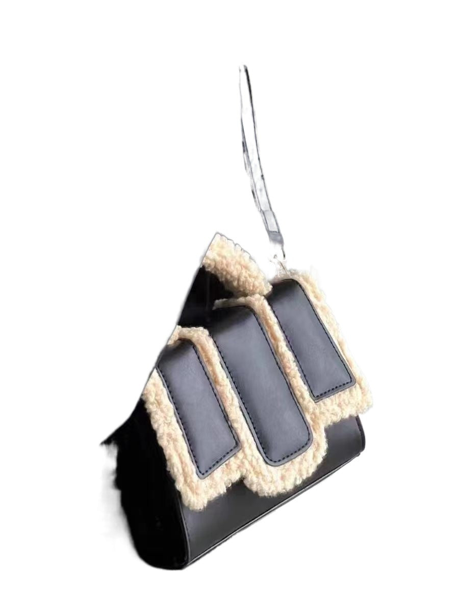 Lamb Wool Portable And Fashion Crossbody Bag