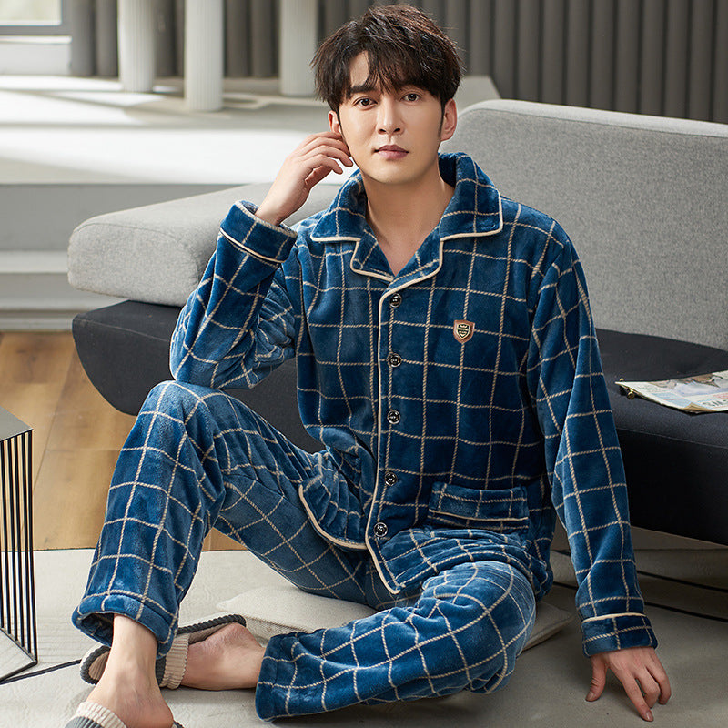 Flannel Pajamas Suits For Men