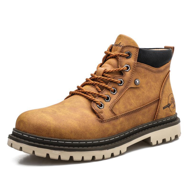 Casual High Top Leather Tooling Shoes for Men