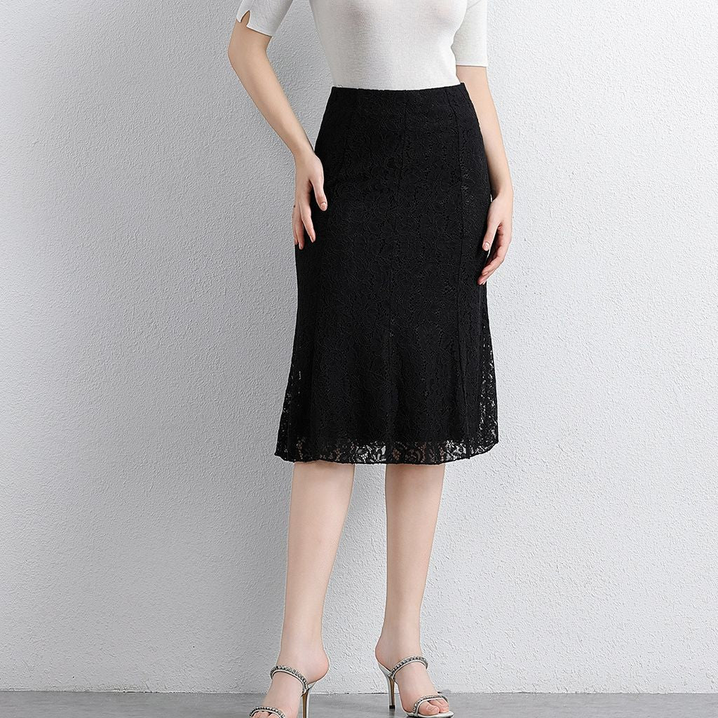 Vintage Lace Fishtail Sheath Skirts For Women