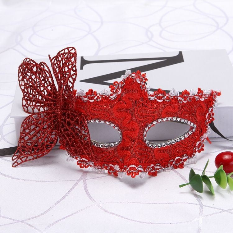 Dragon Pattern Leather Cloth Wrapper Surrounding Border Plus Butterfly Princess Mask Makeup Dance