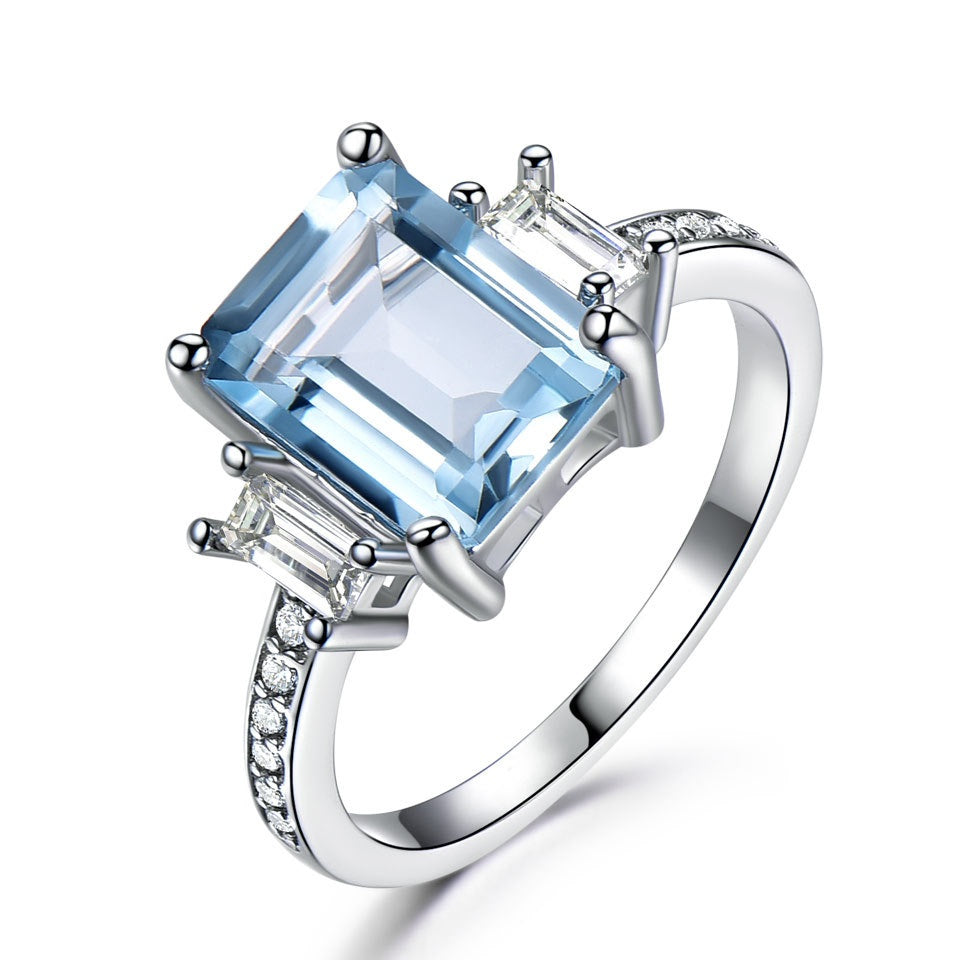 Square Fashion Design Morgan Stone Gemstone Ring for women