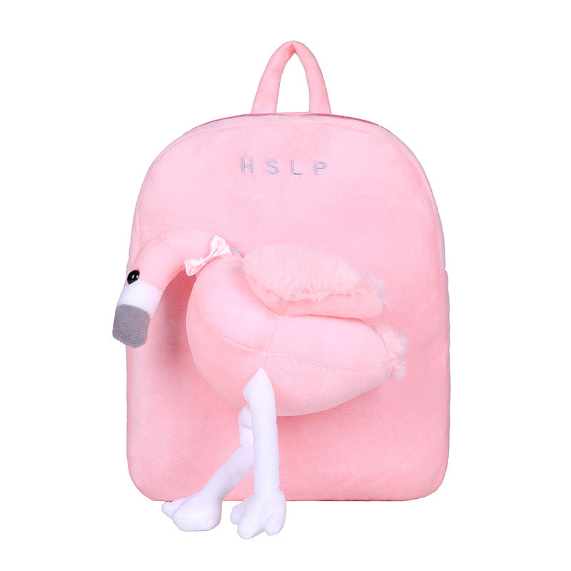 Cartoon Cute Plush Double Shoulders Kindergarten Backpack for kids