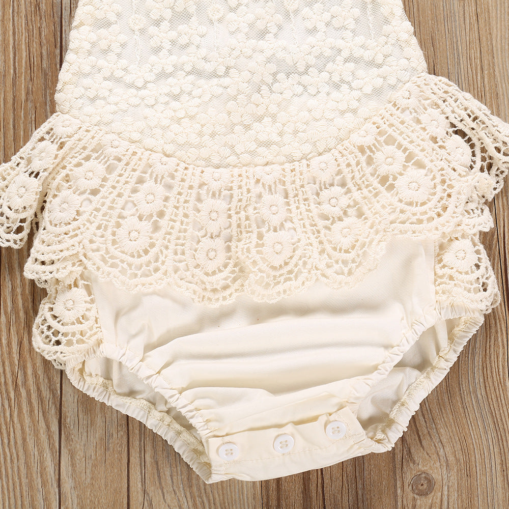 Jumpsuit Summer Beige Lace  Rompers for baby