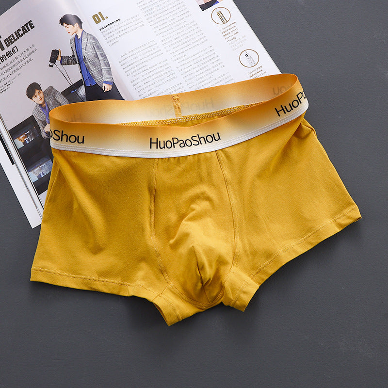 Cotton Solid Color Boxers For Men