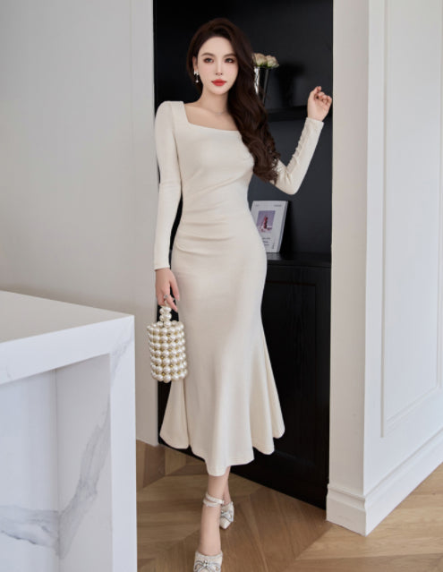 Cashmere Knitted Fishtail Long Skirt For Women