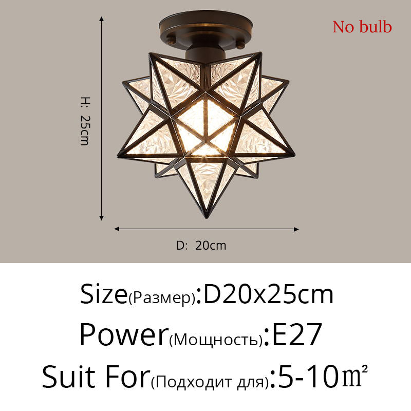 Nordic Creative Five Star Ceiling Lamp